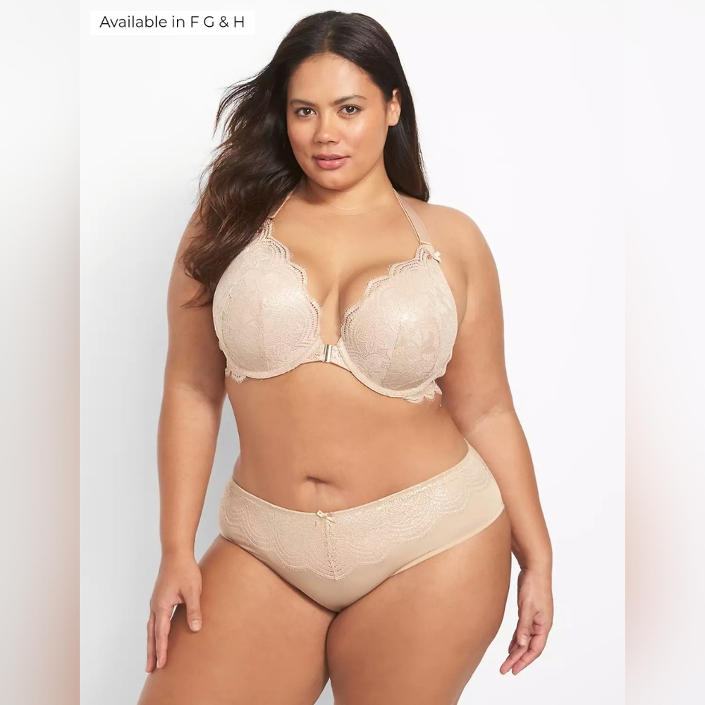 Lane Bryant Lace Beige Bra and Panty Set